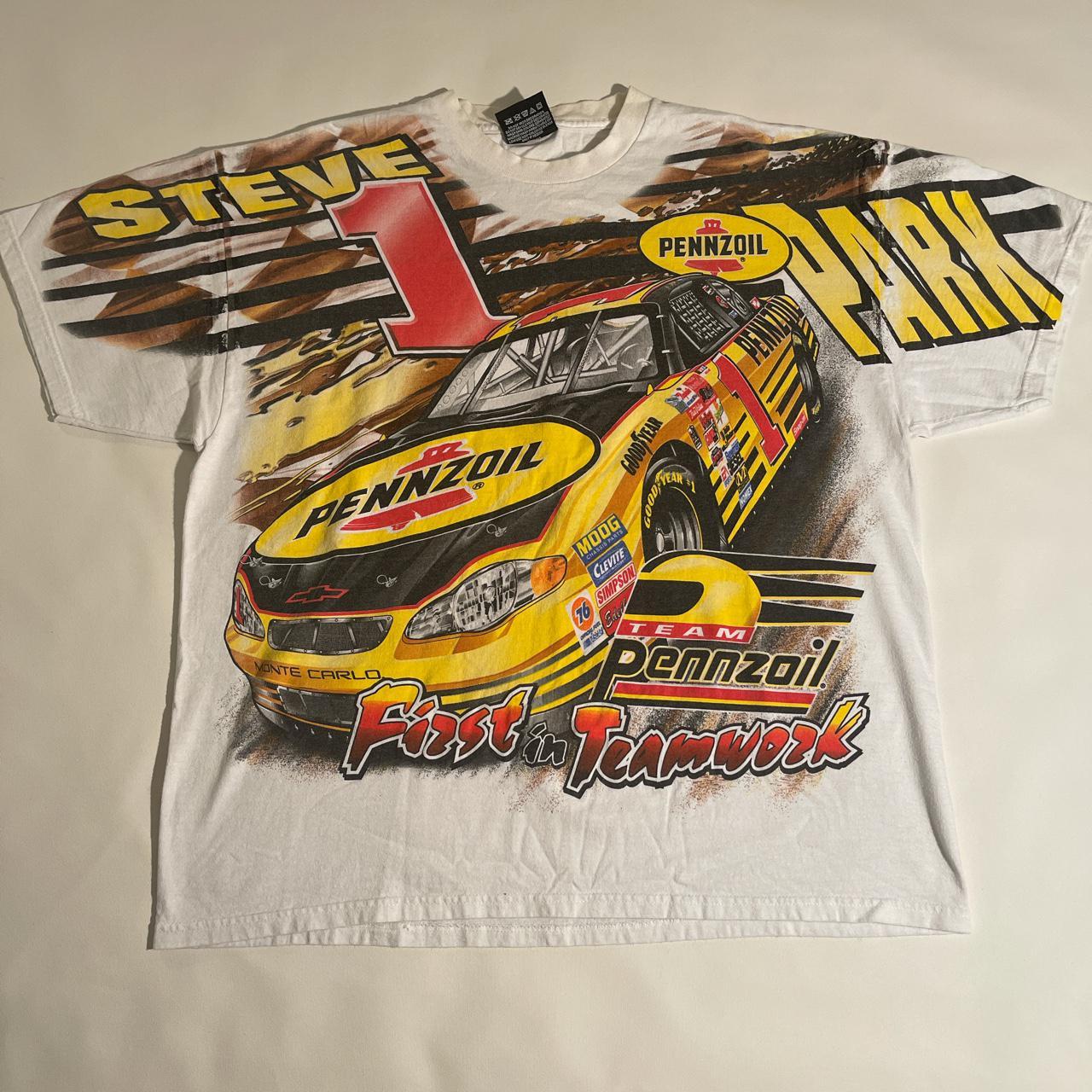 Steve park nascar all over print tee Perfect... - Depop