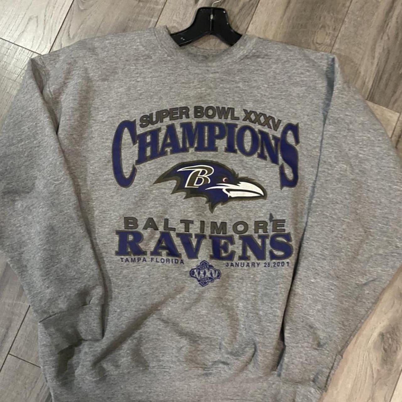 Vintage Baltimore Ravens Super Bowl Champions Shirt - Depop