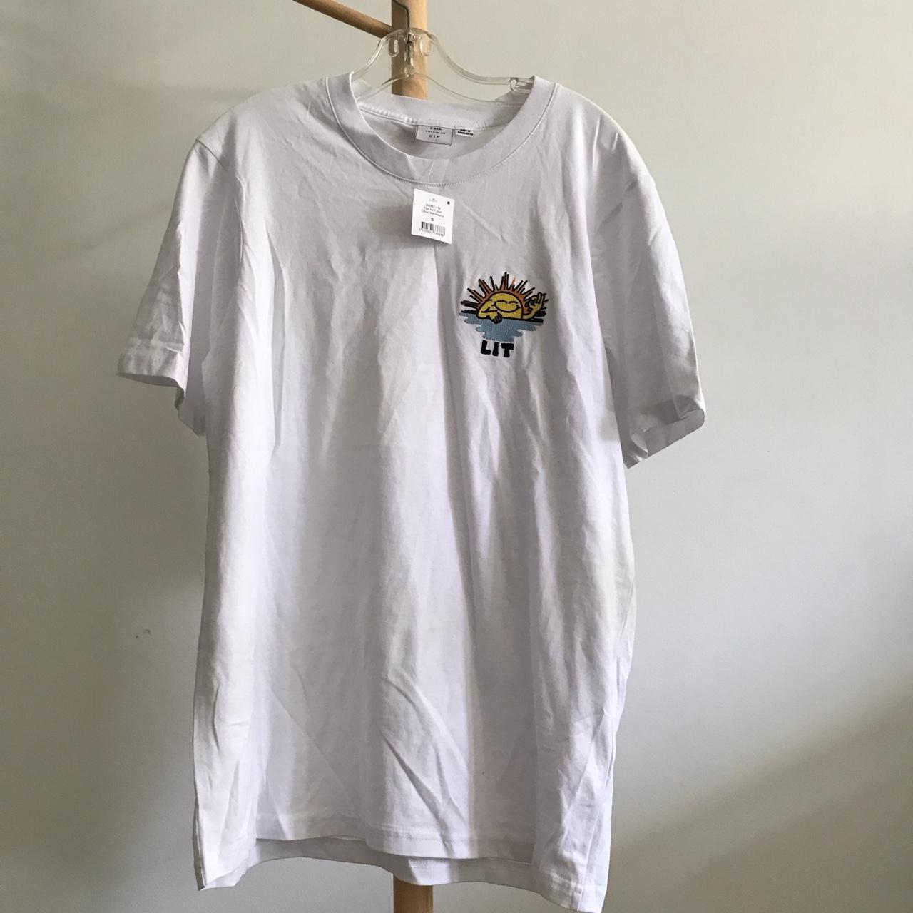 Cotton On Women's White and Yellow T-shirt | Depop