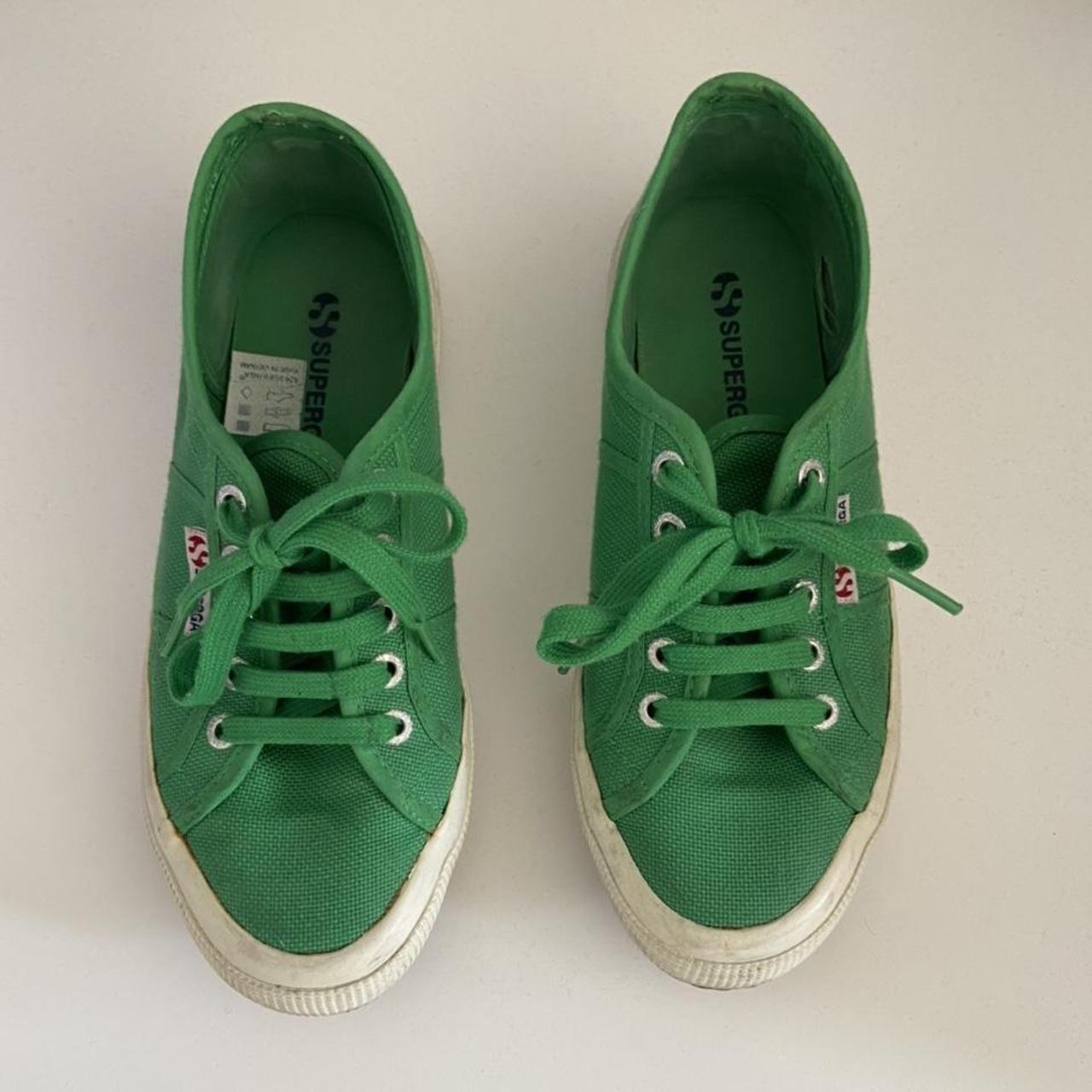 Sneakers Superga in tela verde smeraldo N. 38... - Depop