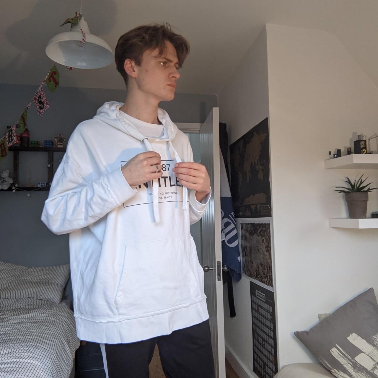 Oversized hoodie, white, XXL, river island #hoodie... - Depop