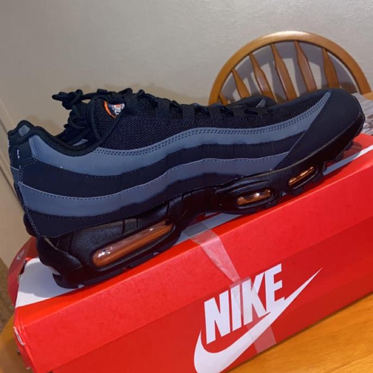 nike 95s black and orange