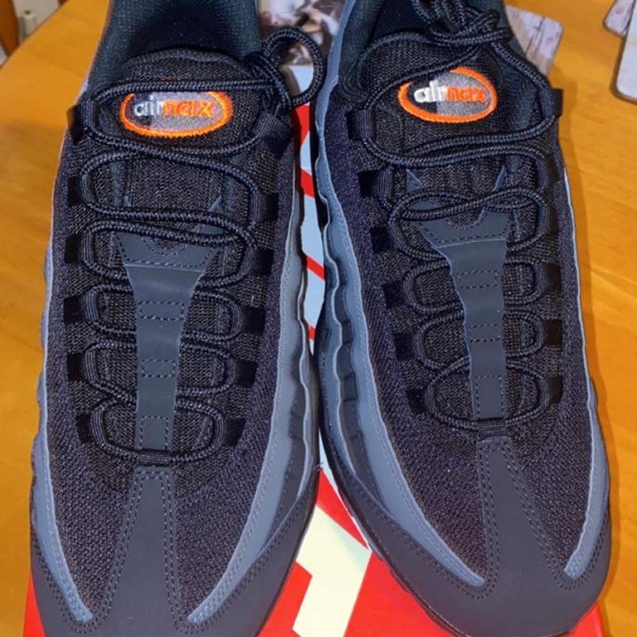 nike 95s black and orange