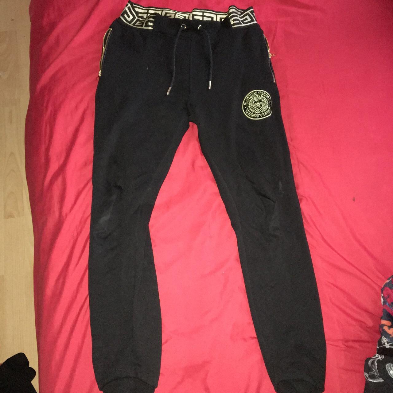 Black and gold glorious gangsta pants never worn Depop