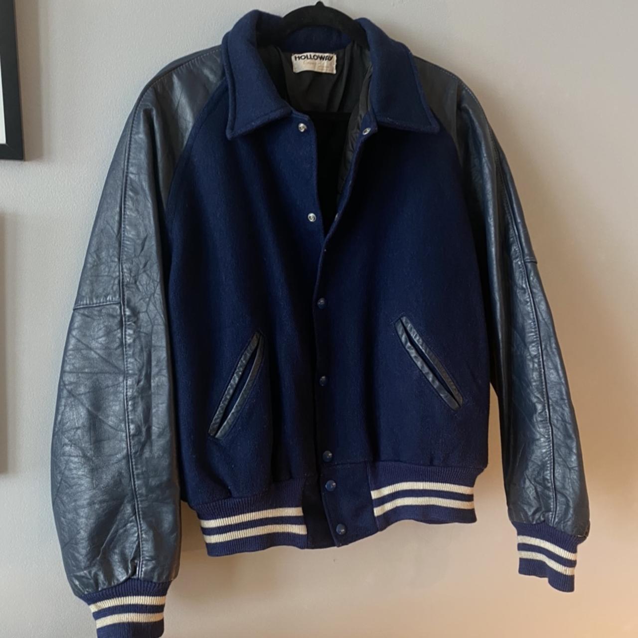 Louis Vuitton Sky Blue Varsity Jacket (Custom - Depop