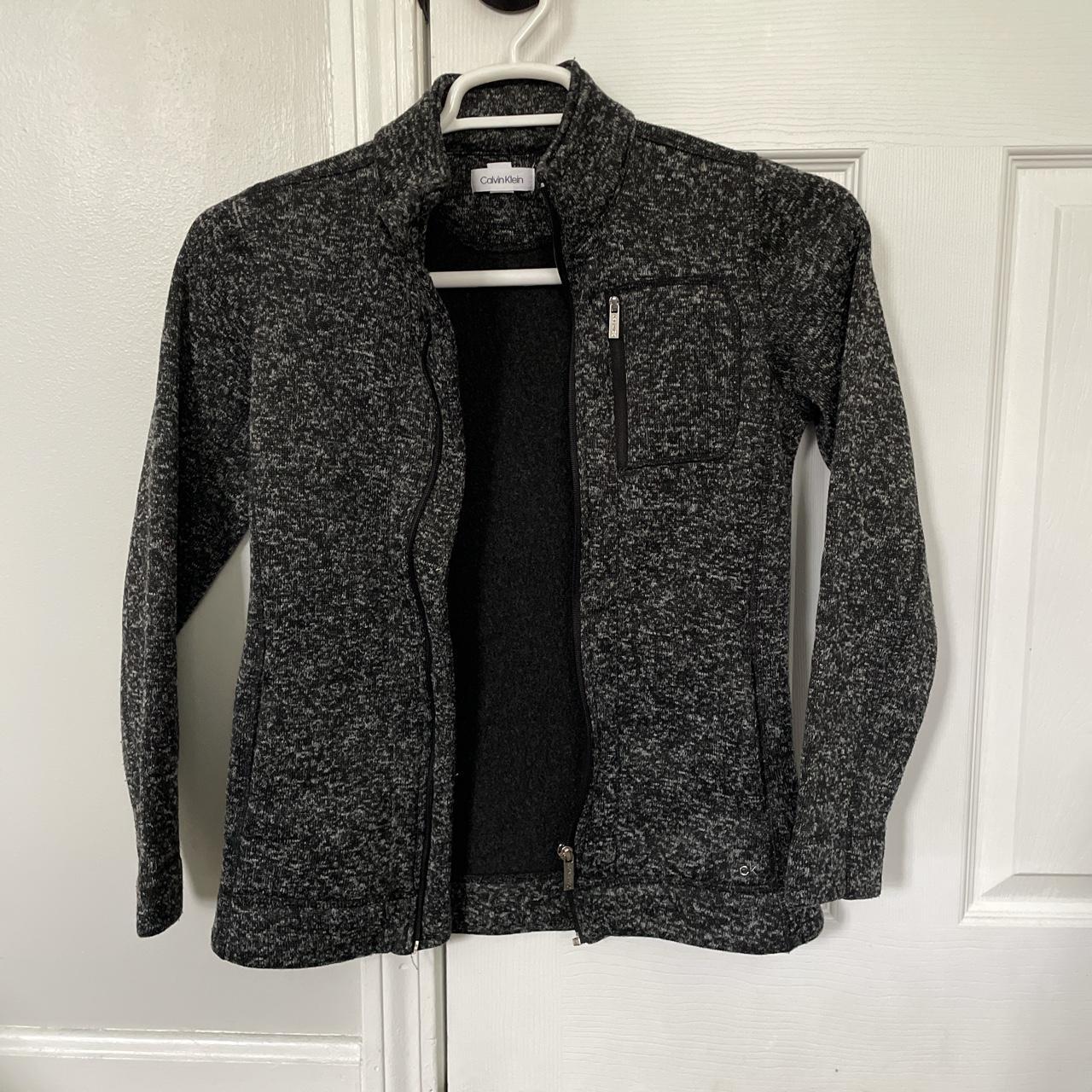 Calvin Klein Women's Black and Grey Jacket | Depop