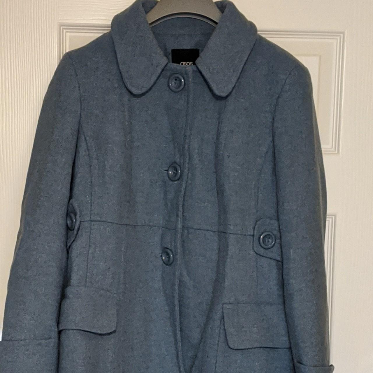 ASOS vintage powder blue coat. Never worn tags removed. - Depop