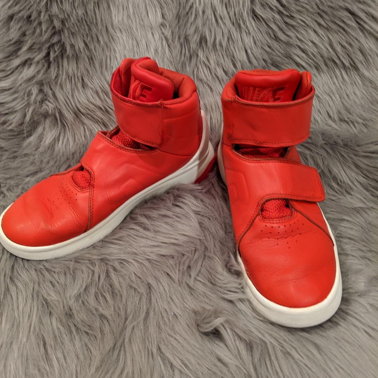 Nike Marxman Premium Red Hi top Strap Basketball. Depop