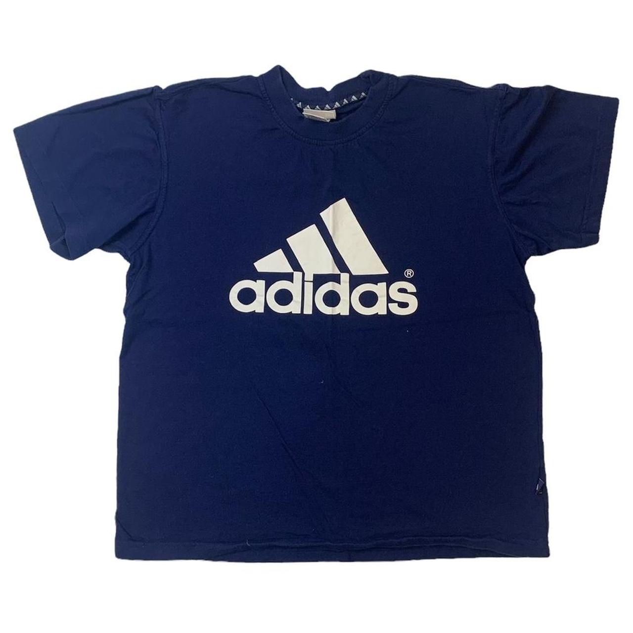 Womens 90’s Adidas T-shirt in navy 📌 Our... - Depop