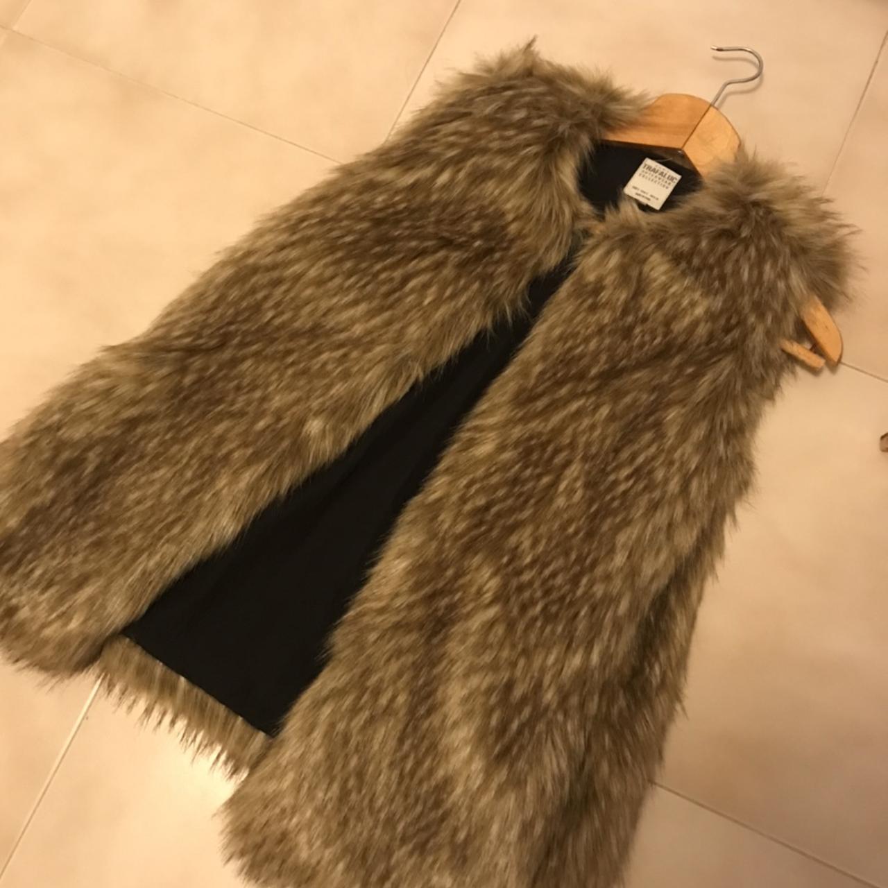 Giacca Aviatore Zara Marrone Contrasto Finta Pelliccia Di Shearling