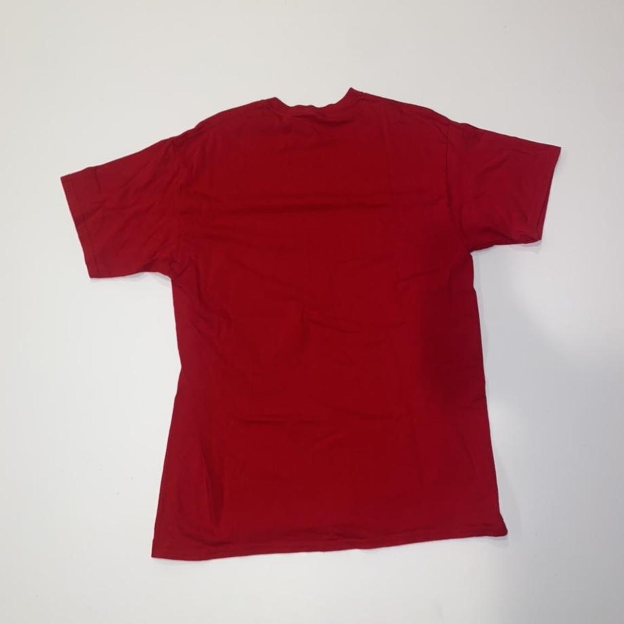 Men's Red and White T-shirt | Depop