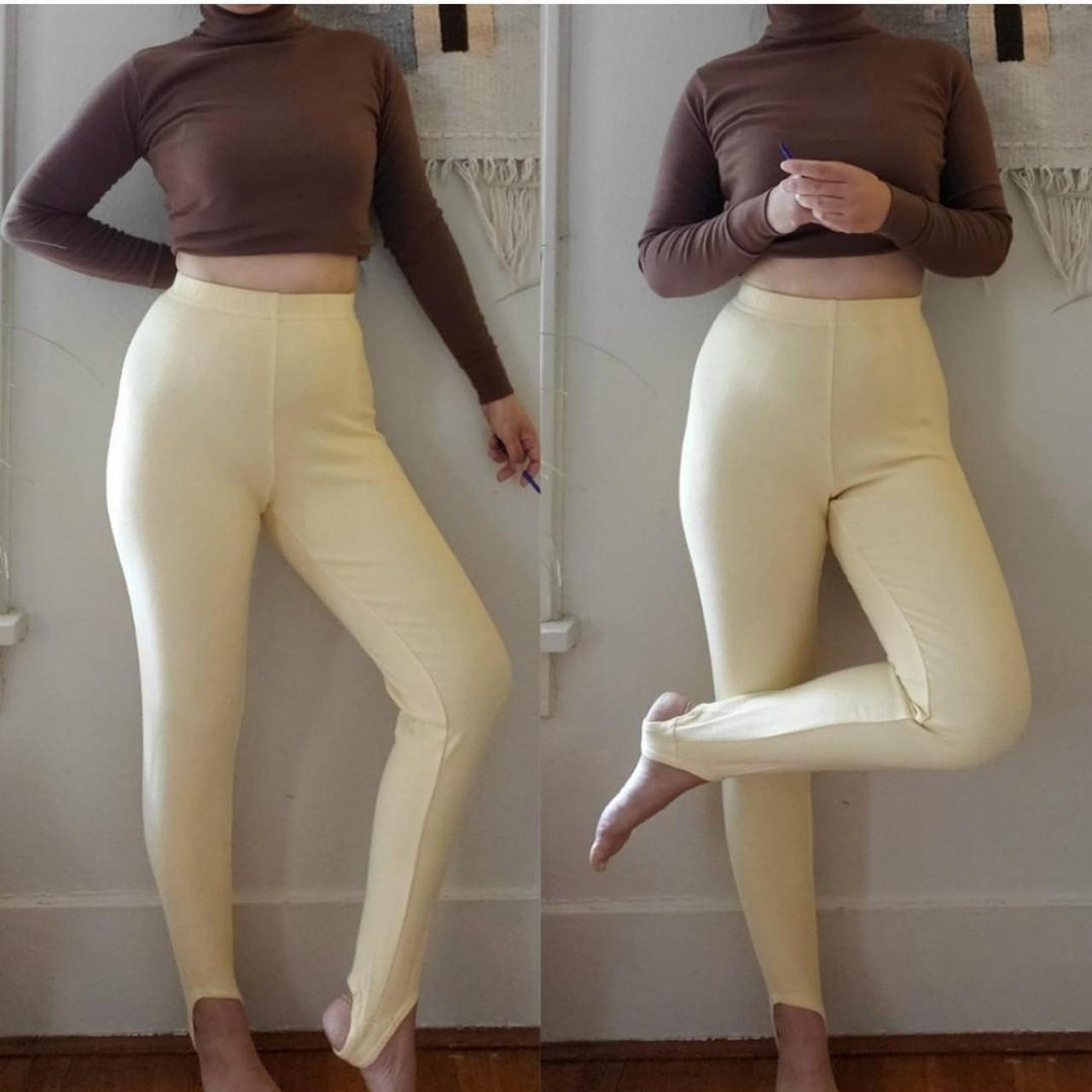 Stirrup Leggings Dead Stock 90s Super comfy Stirrup... - Depop