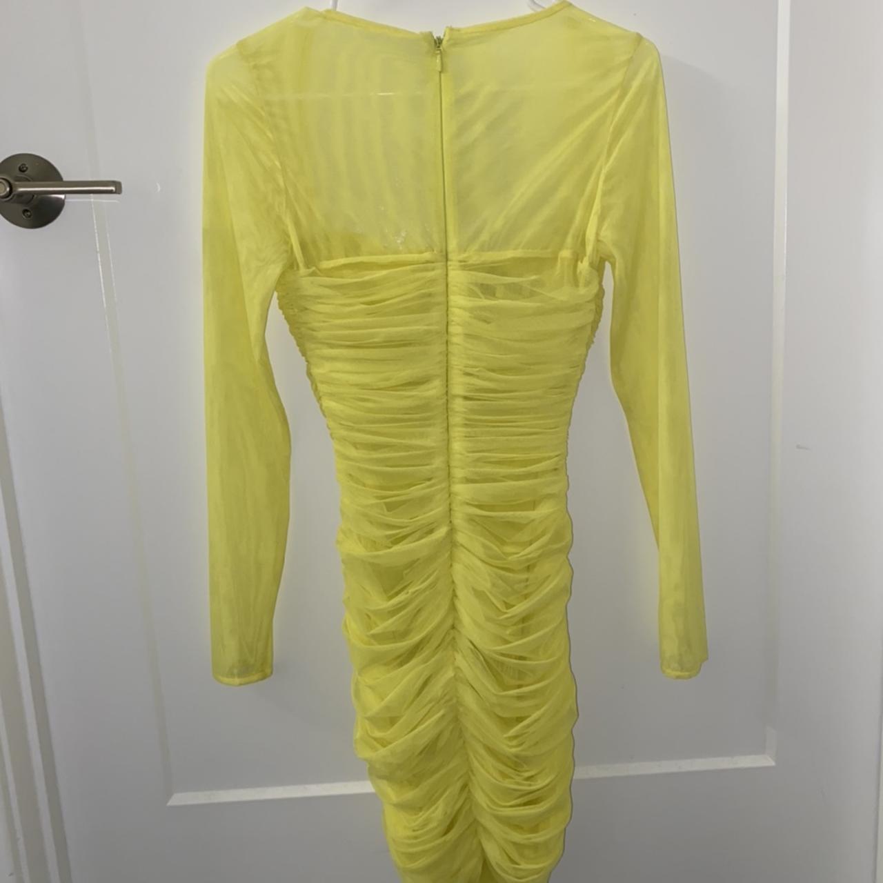 House of CB yellow mesh mini dress! Perfect for a... Depop