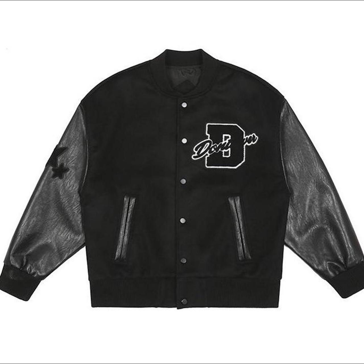 Leather/Cotton College Jacket ♠️ Sizes M-XL Price:... - Depop