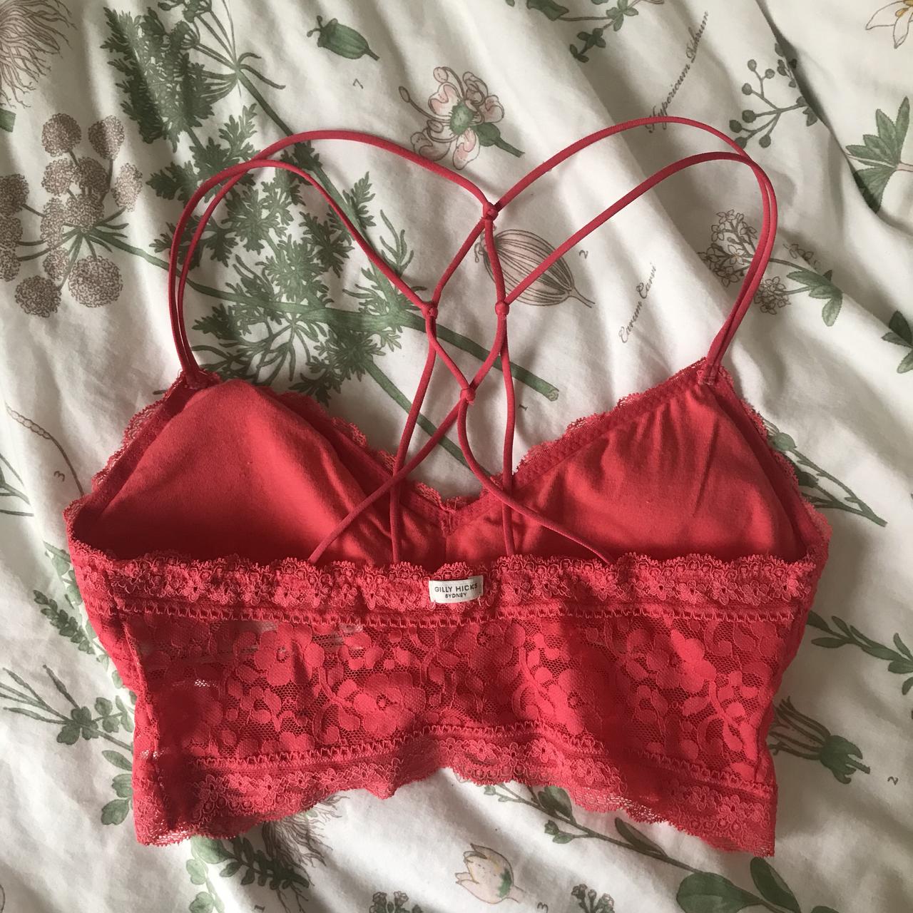 Gilly Hicks Burgundy Lace Bralette Red - $8 - From Michaella