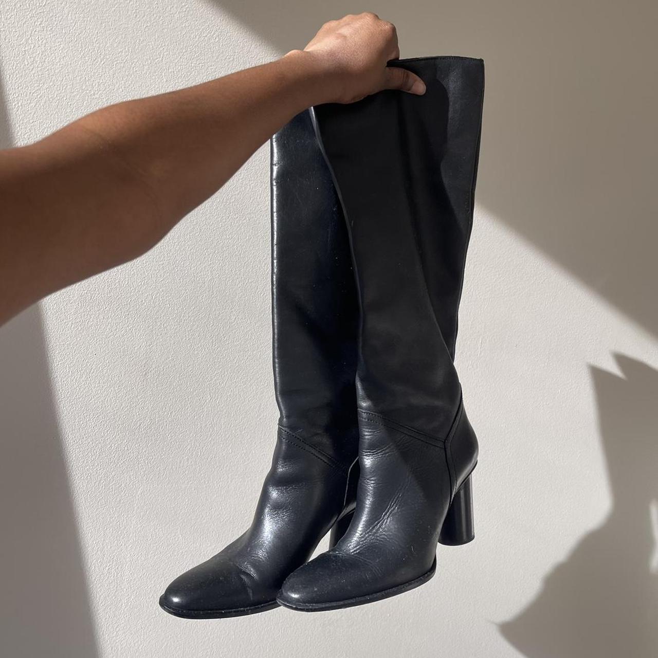 Zara Leather Boots Orig. $200 #zara #boots - Depop
