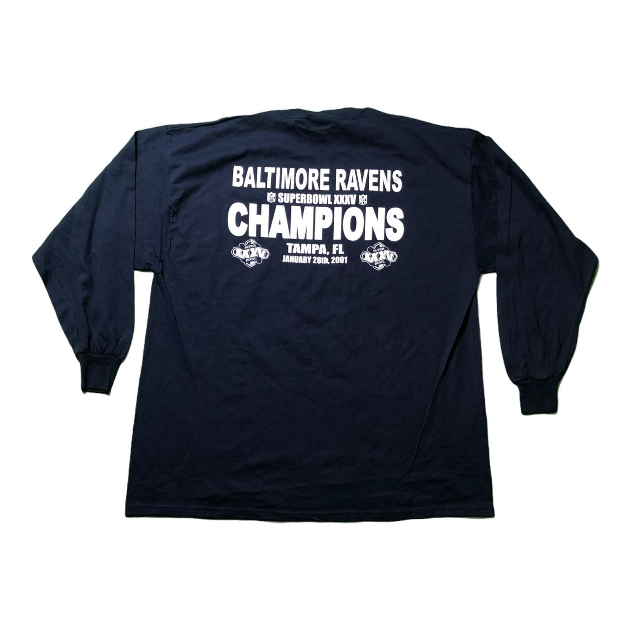 Vintage Baltimore Ravens Super Bowl Champions Shirt - Depop