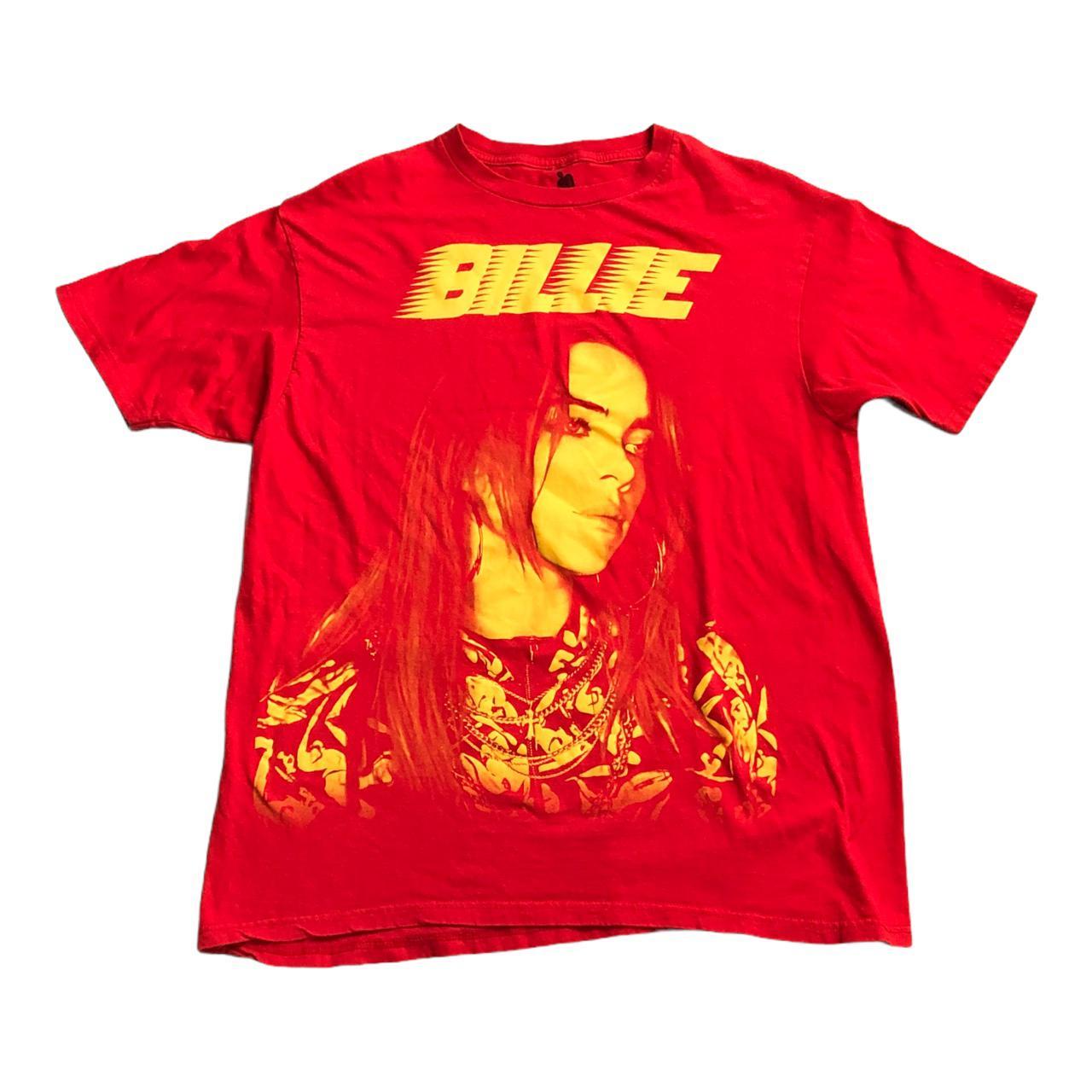 Billie Eilish Red T-shirt Size: L Pit to Pit: 21... - Depop