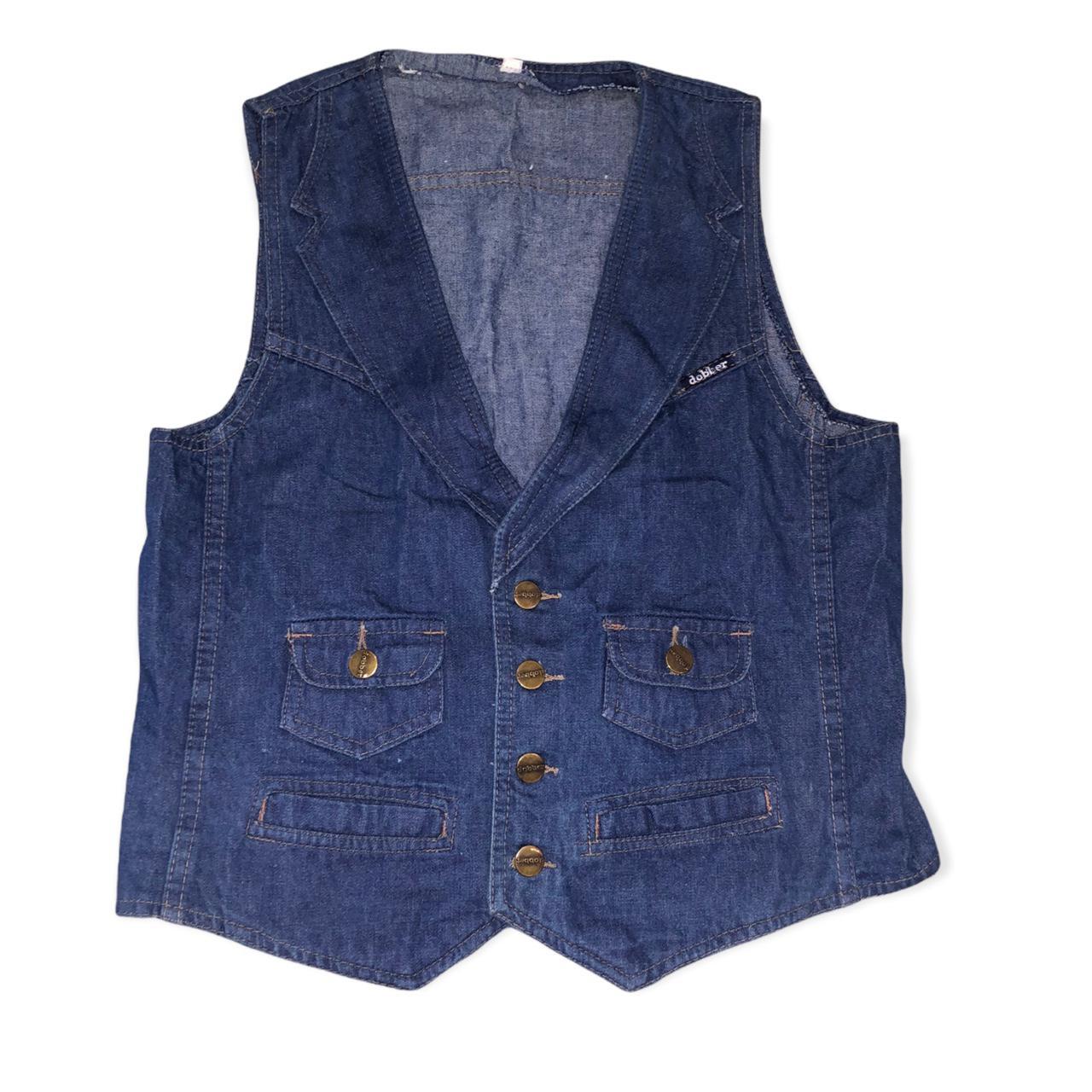 Women's Blue Gilet | Depop