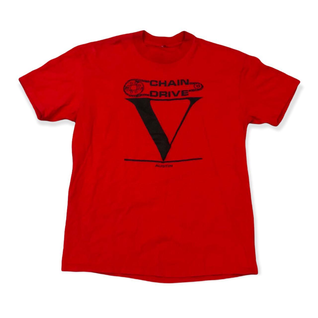 Vintage 90s Chain Drive Austin T-Shirt Size: L Pit... - Depop