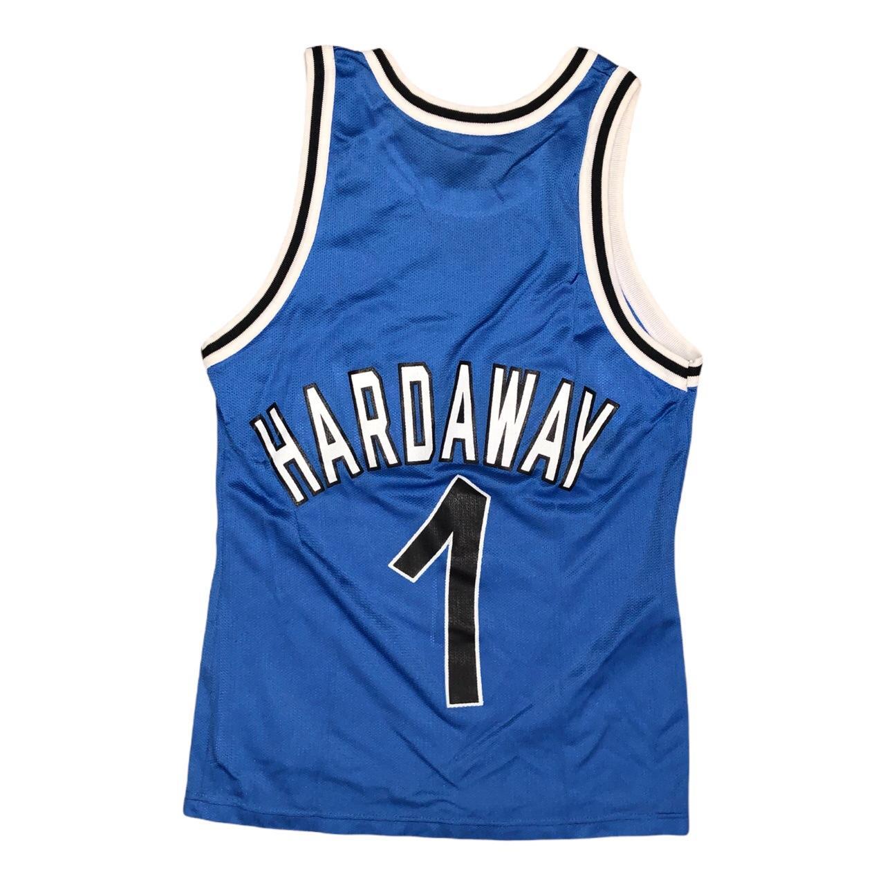 Champion Orlando Hardaway basketball jersey Black - Depop