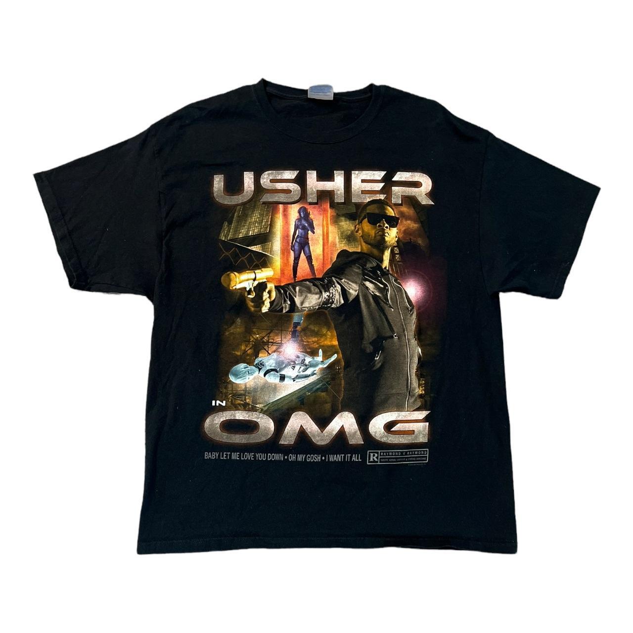 2010 Usher OMG Tour Double Sided T-shirt , Size: XL...