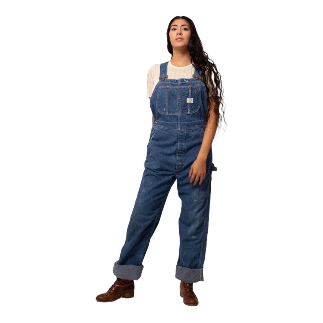 JCPenney Women's Blue Dungareesoveralls Depop