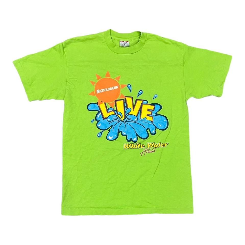 Vintage 90s Nickelodeon Live White Water Atlanta T... - Depop