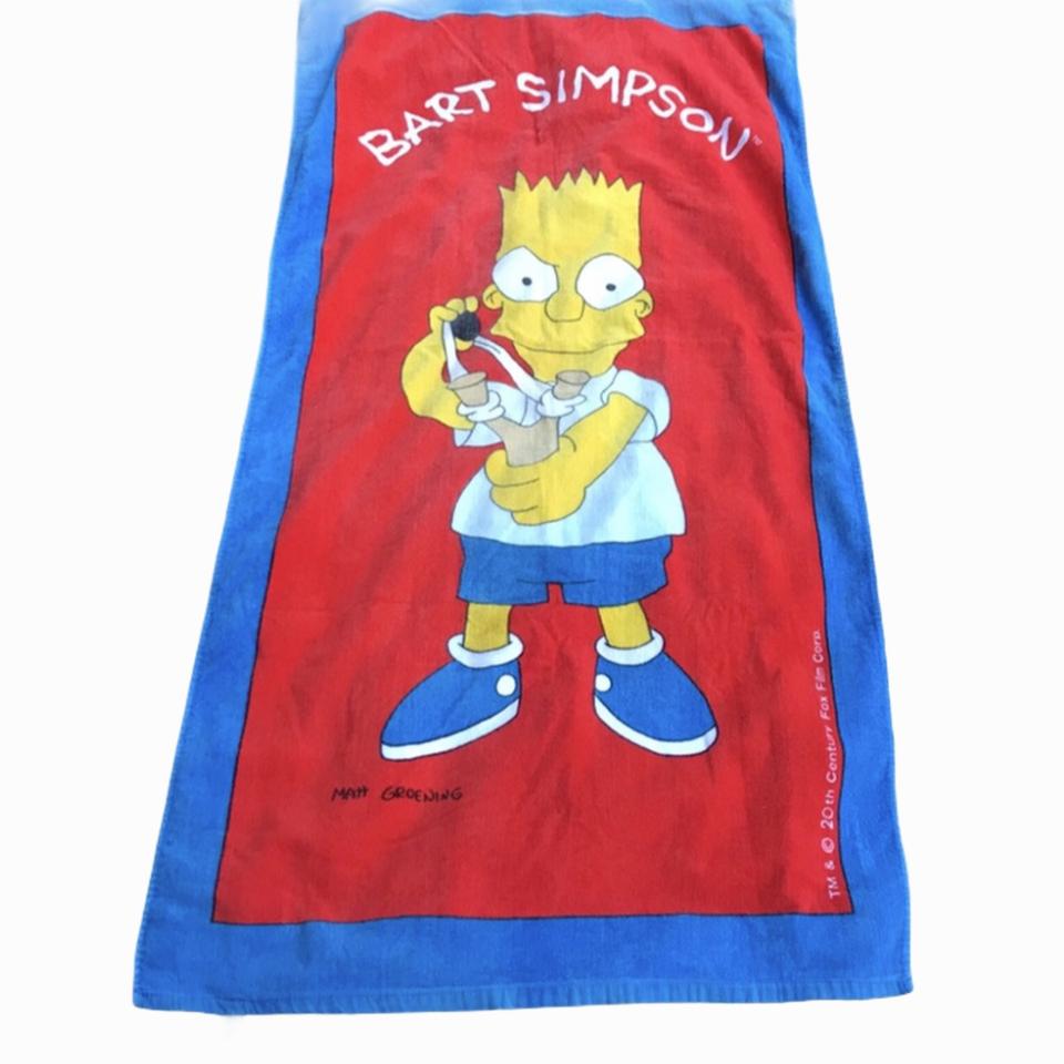 Vintage Bart Simpson Towel The Simpsons rare - Depop