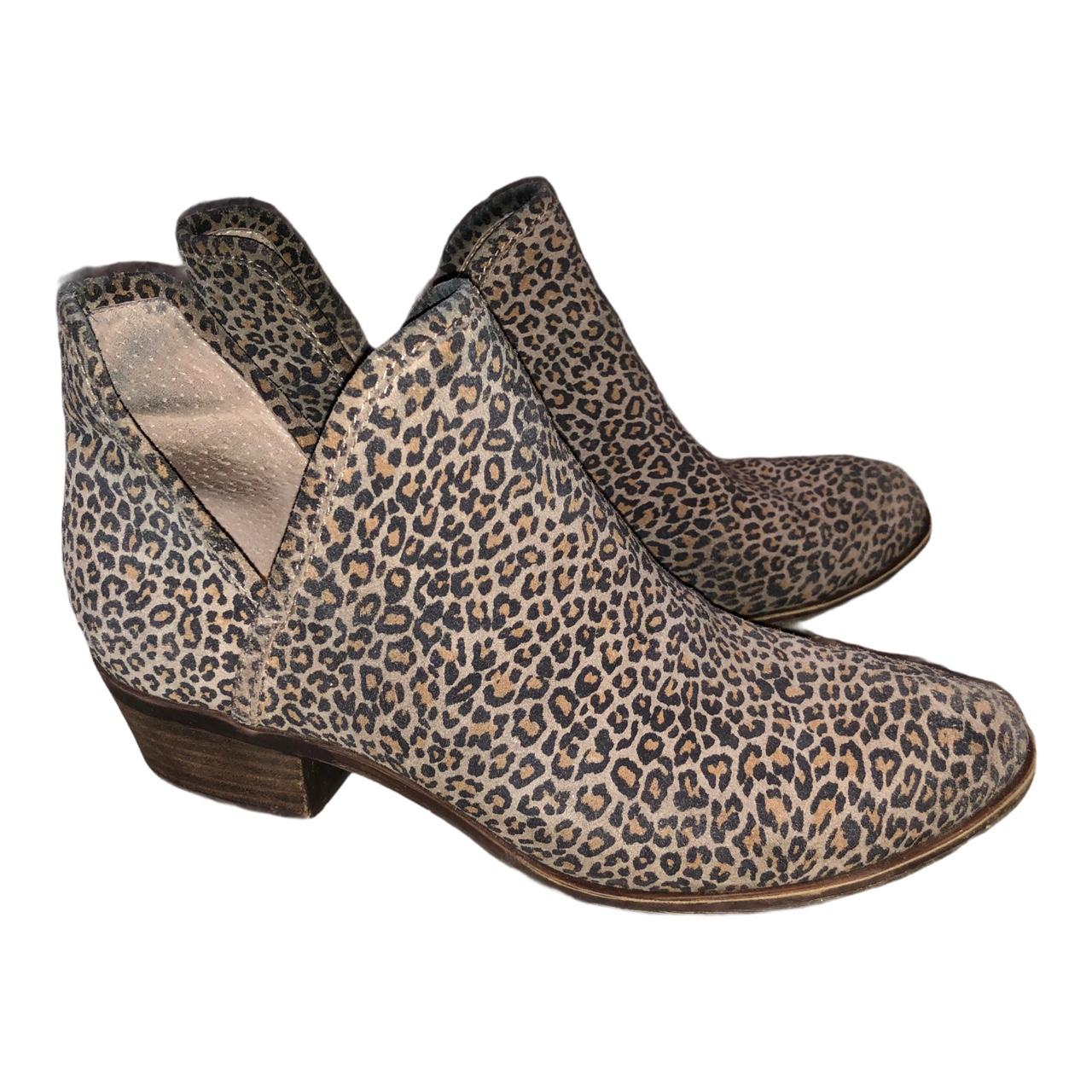 Leopard booties lucky clearance brand