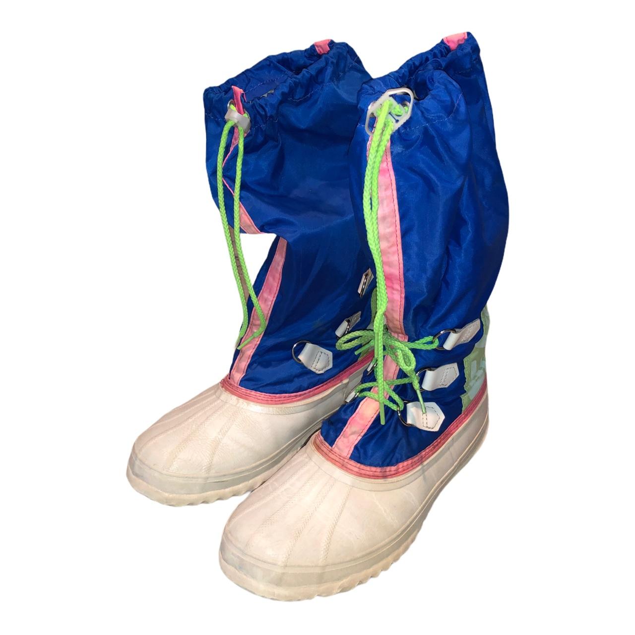 Sorel Men's Blue and Green Boots Depop