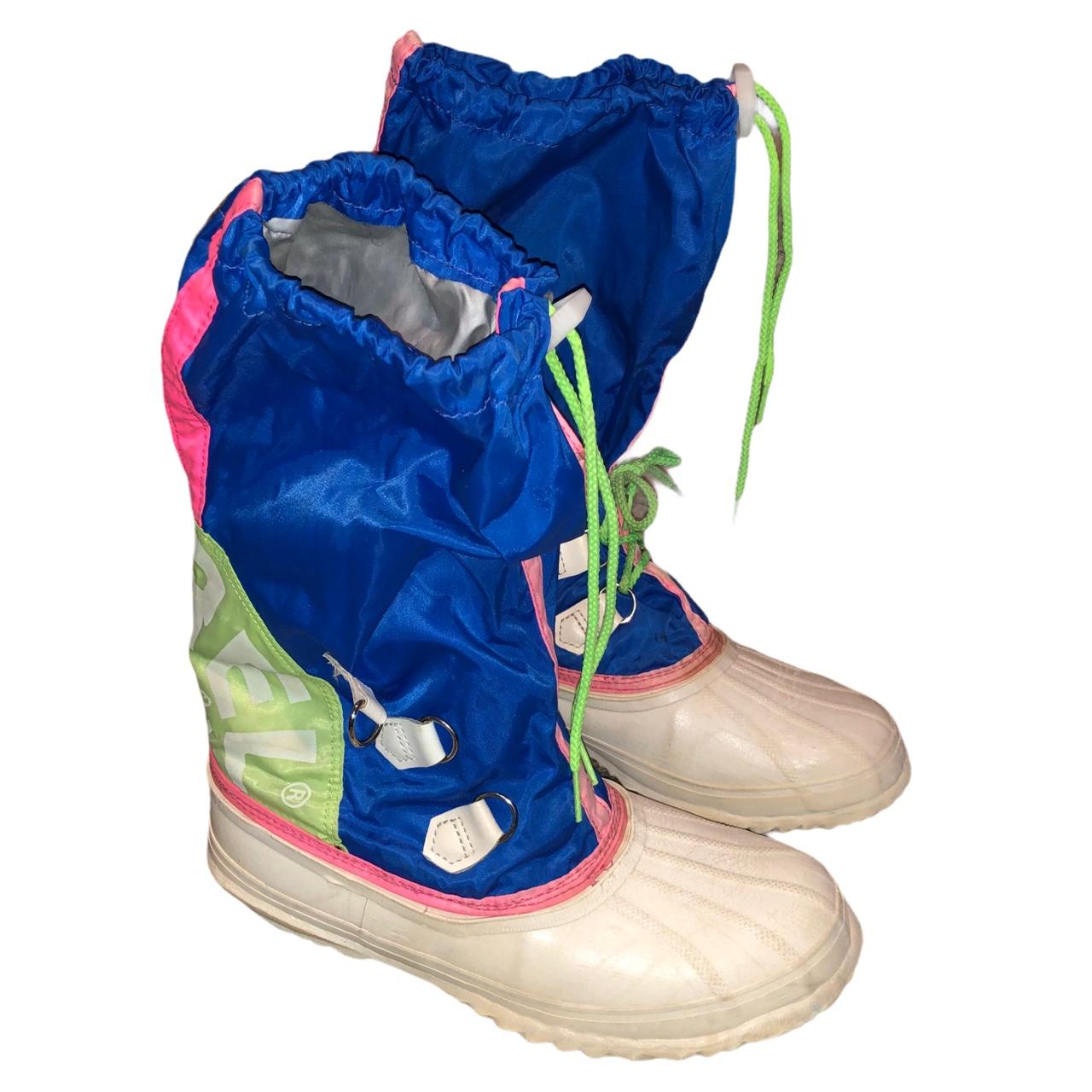 Sorel Men's Blue and Green Boots Depop