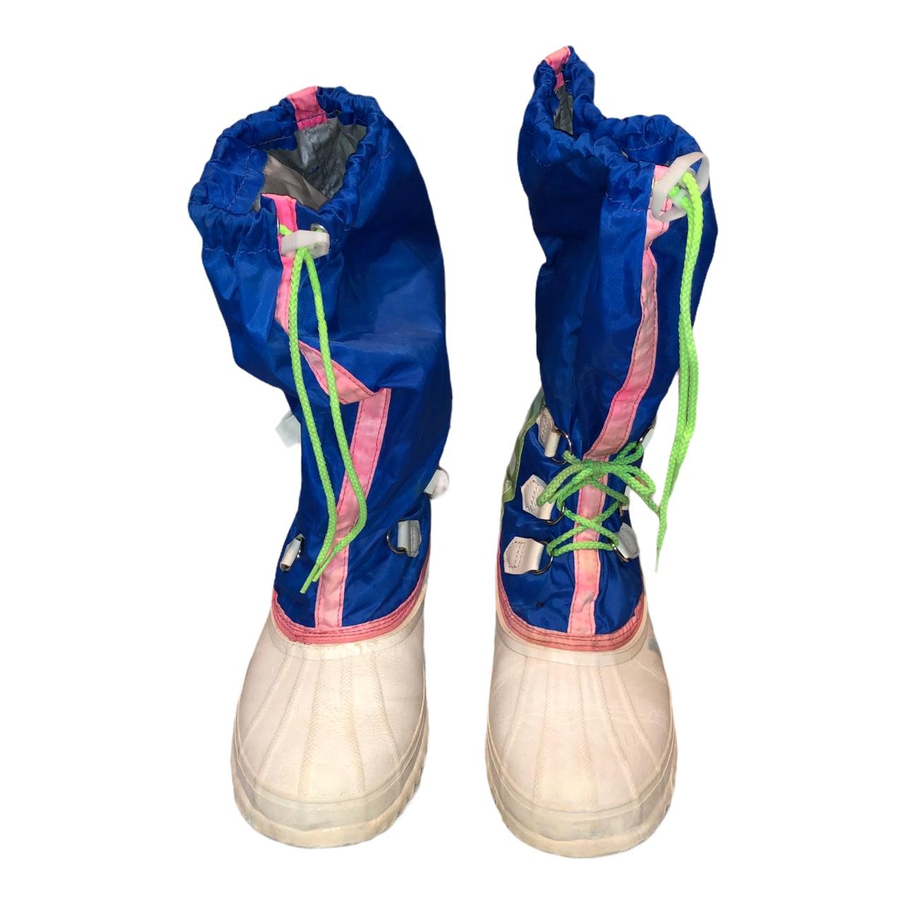 Sorel Men's Blue and Green Boots Depop