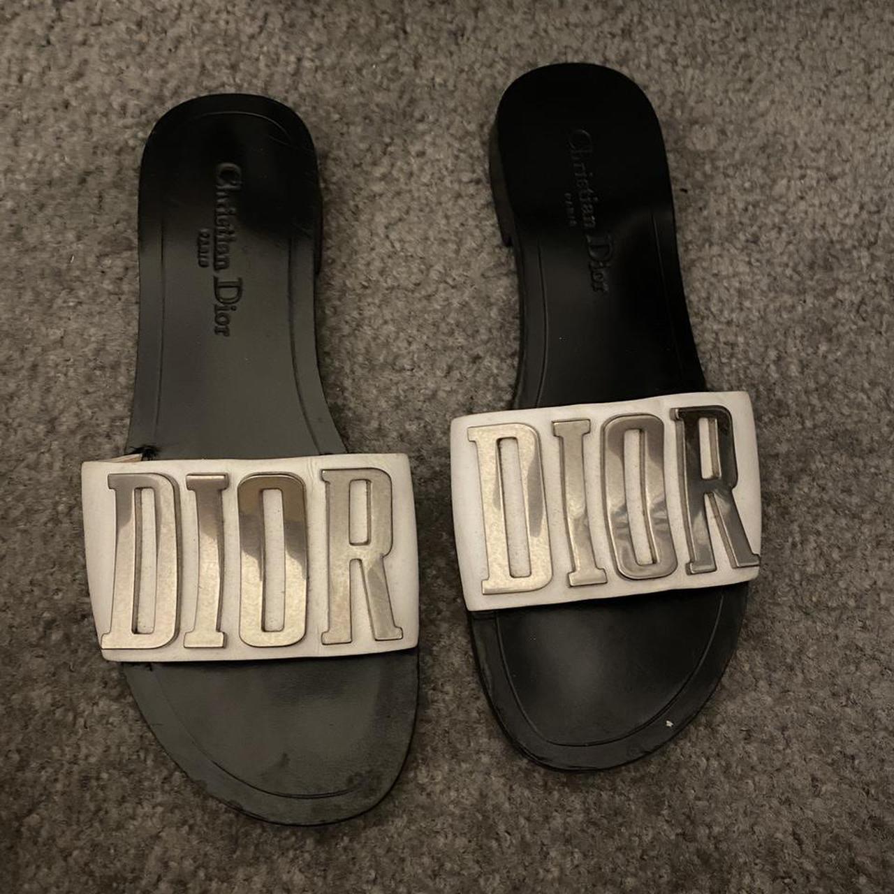 Dior Women's White Sandals | Depop