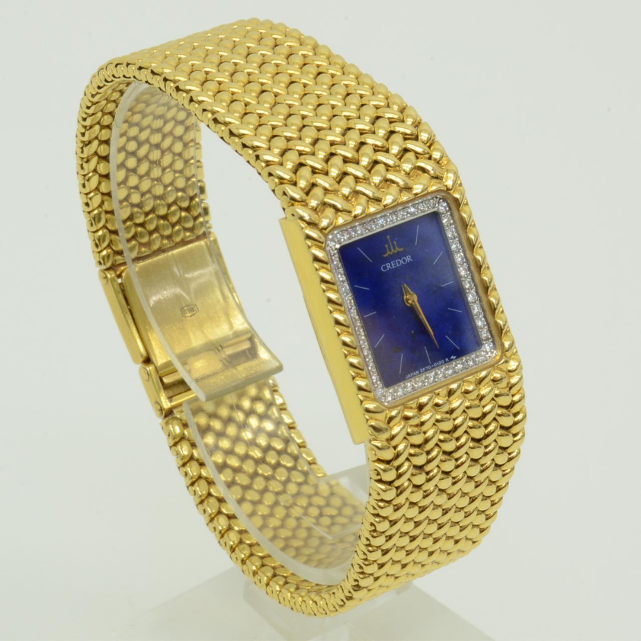 Authentic Seiko Credor 18k Gold 18mm x 21mm Diamond | Depop