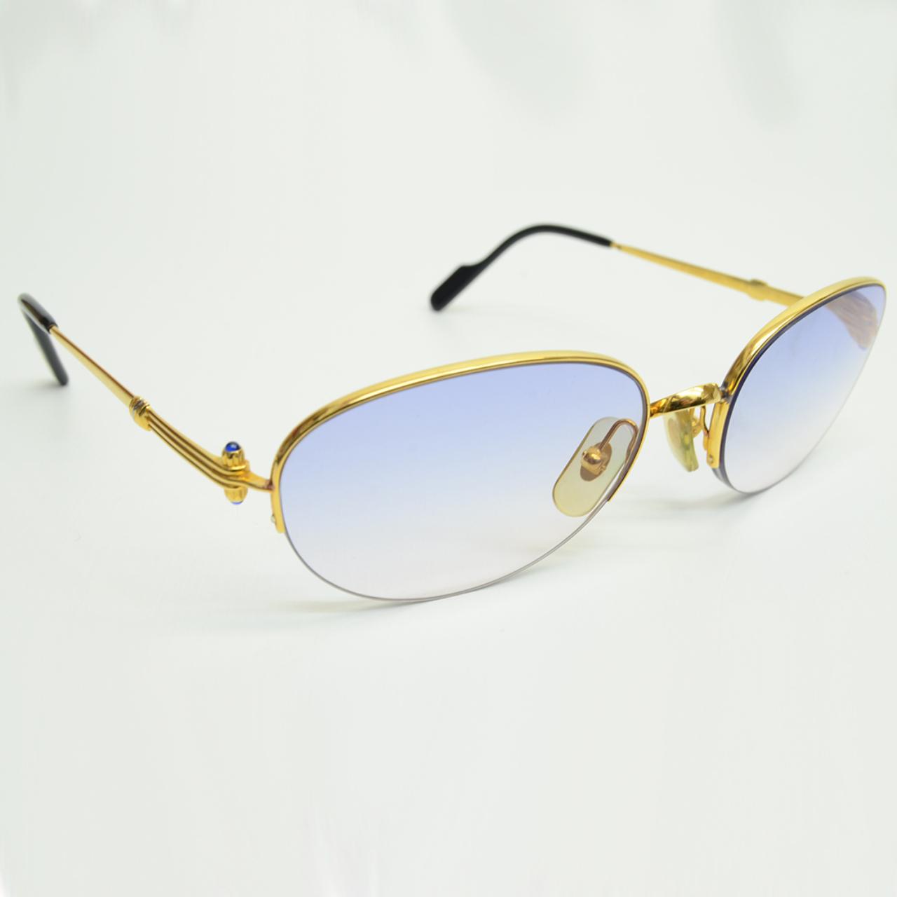 Cartier rimless best sale vintage sunglasses