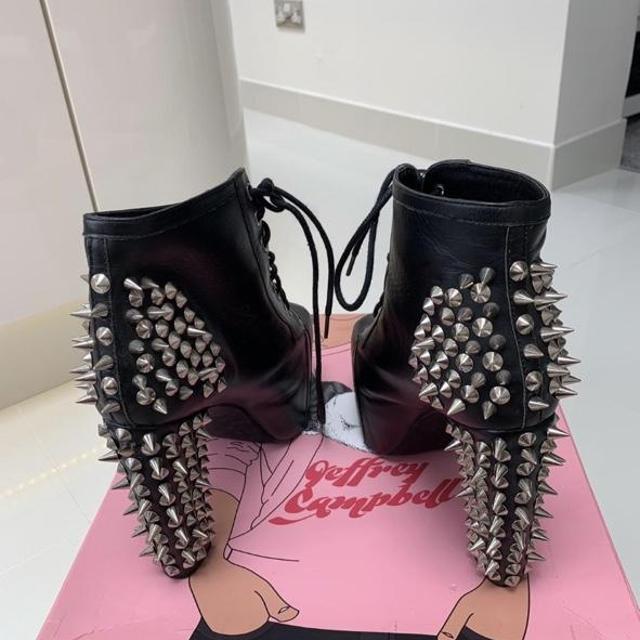 Jeffrey Campbell studded boots with original box. Depop