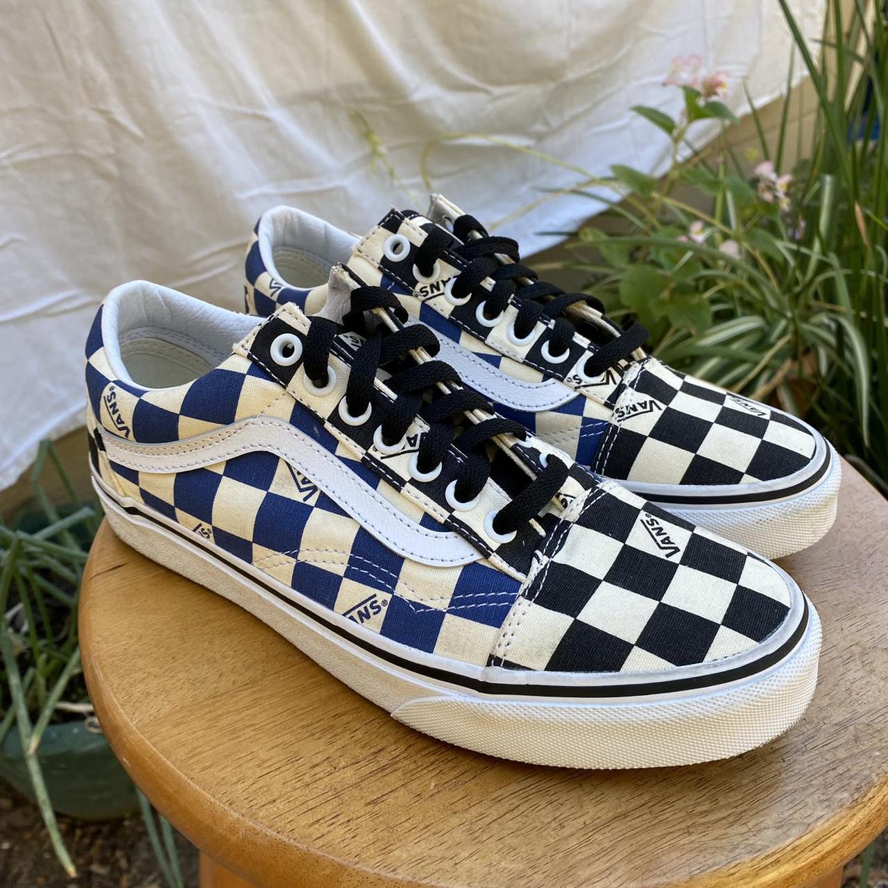 checkered vans size 8