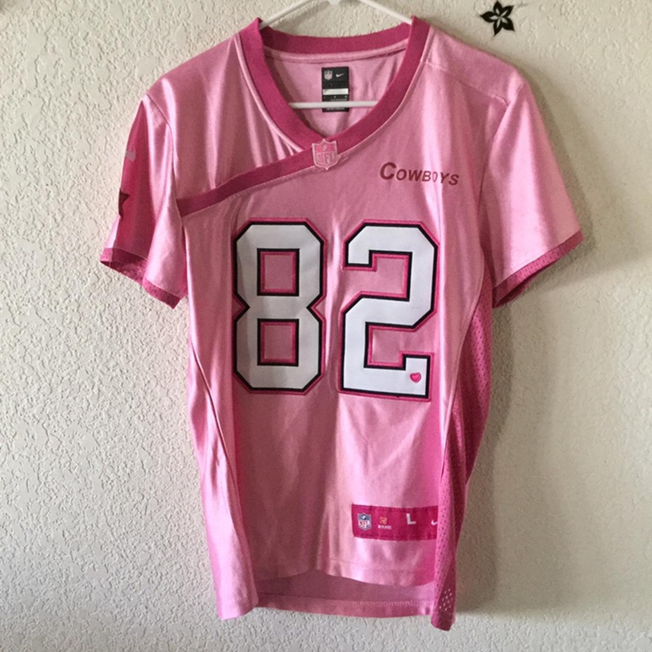 PRE-LOVED- PINK DALLAS COWBOYS FOOTBALL JERSEY. - Depop