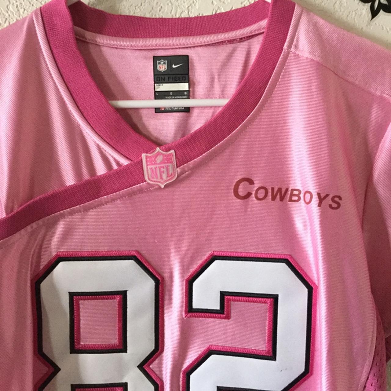 PRE-LOVED- PINK DALLAS COWBOYS FOOTBALL JERSEY. - Depop