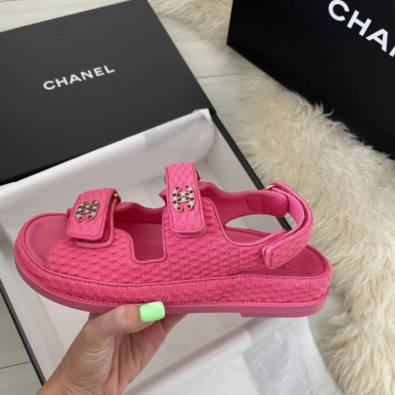 chanel inspired dad sandals