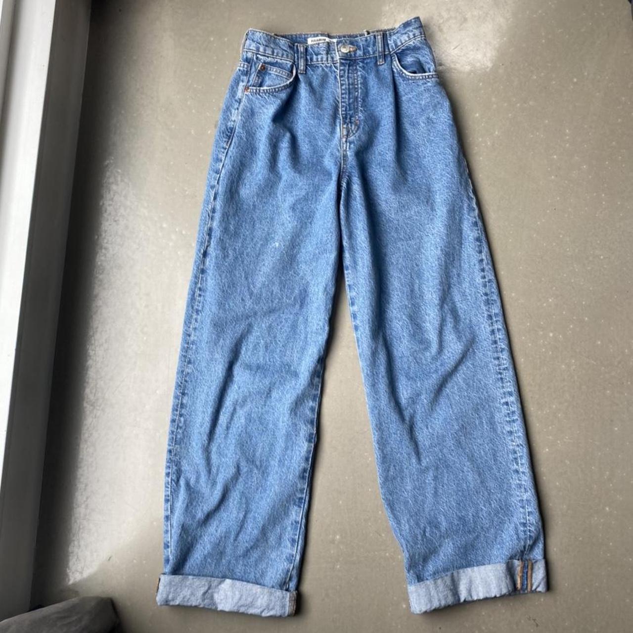 High waisted baggy blue denim jeans! Brand is pull... - Depop