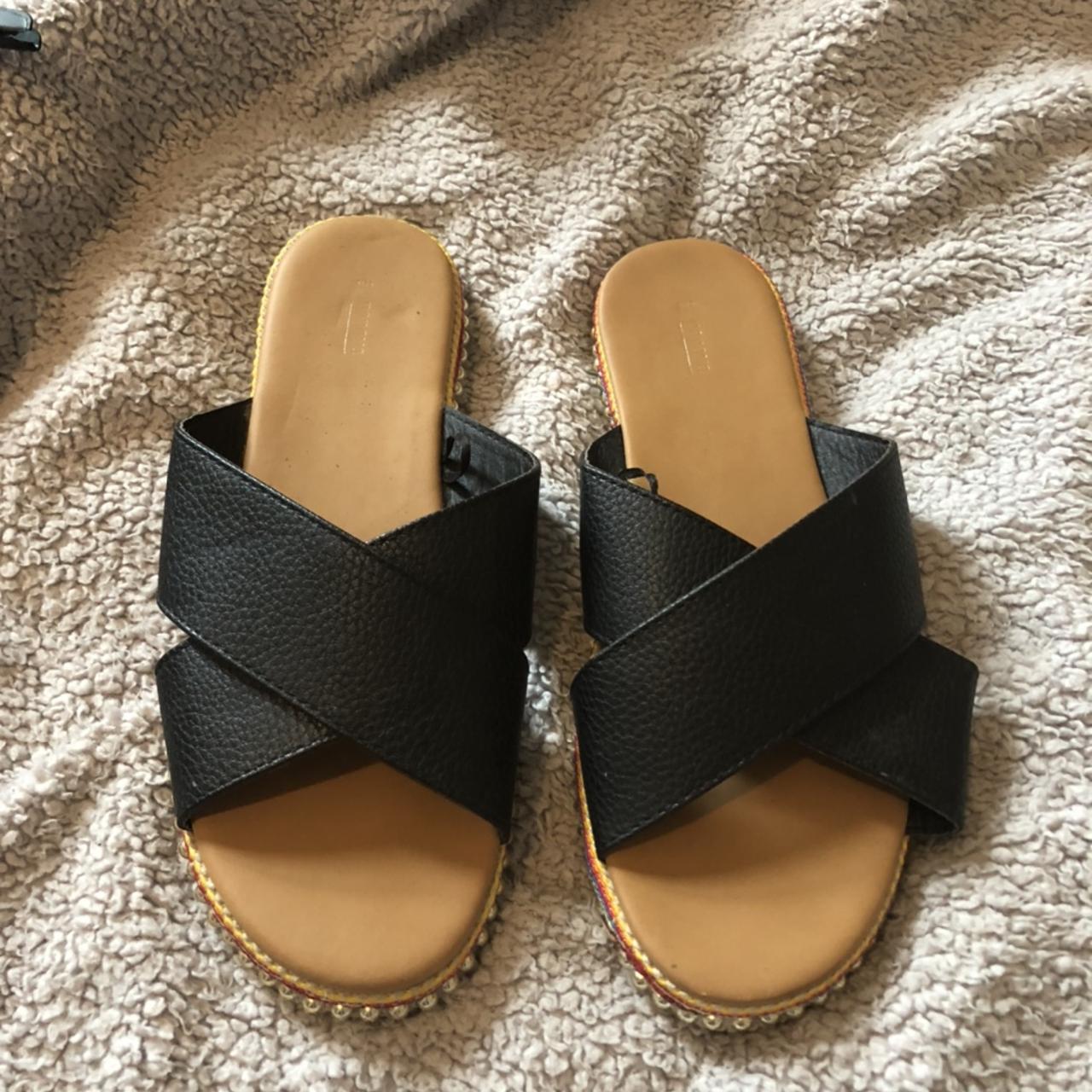 Gold Glitter Toe Post Sandals - Matalan