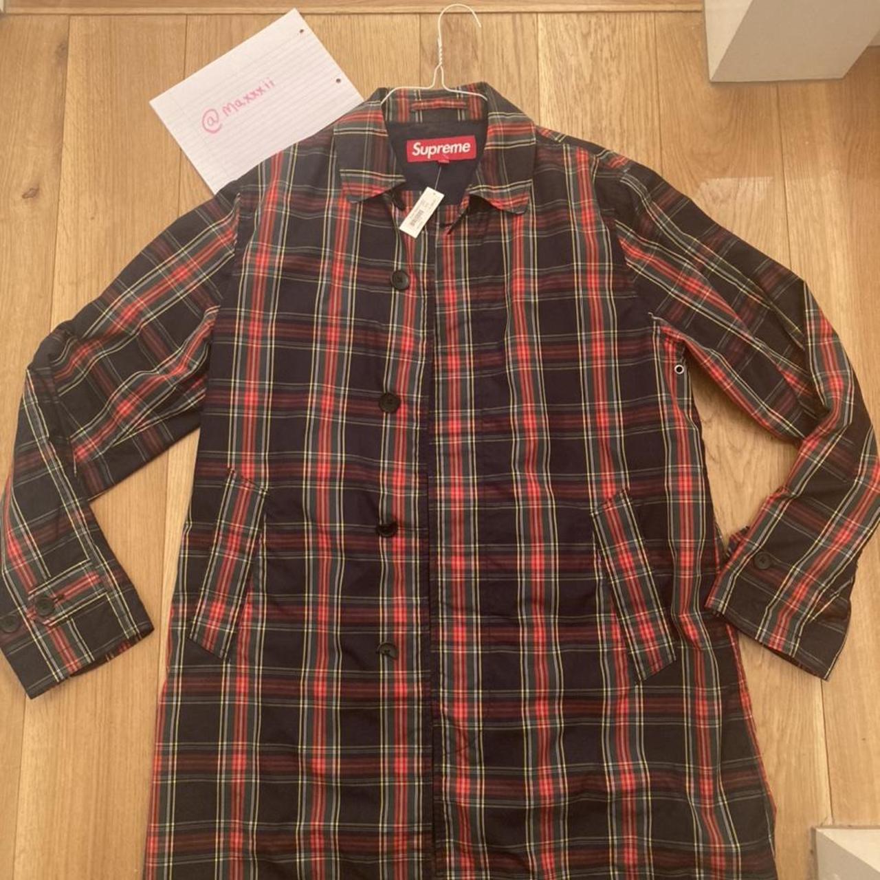 Supreme windowpane trench sales coat