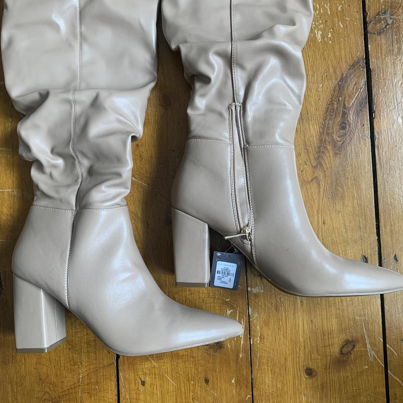 Primark knee high boots , size 8, 41. new with... - Depop
