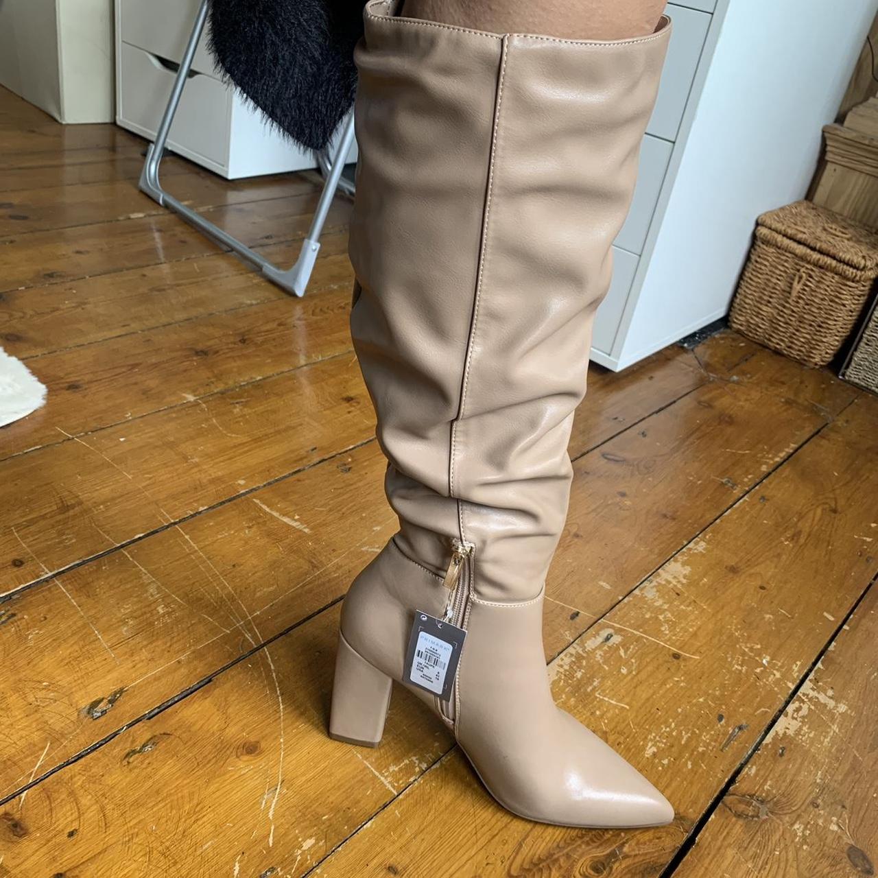 Primark knee high boots , size 8, 41. new with... - Depop