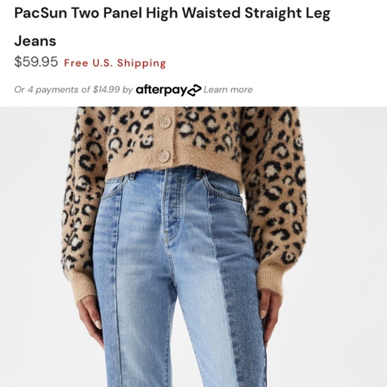 PacSun Two Panel High Waisted Straight Leg Jeans