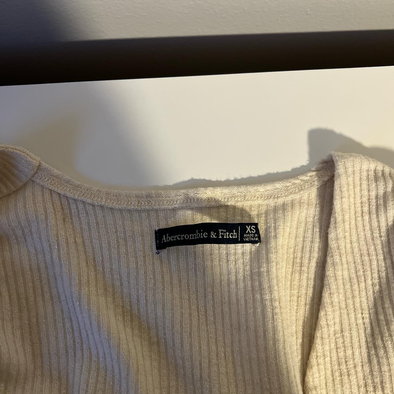 Abercrombie cream cross over sweater, super cute for... - Depop