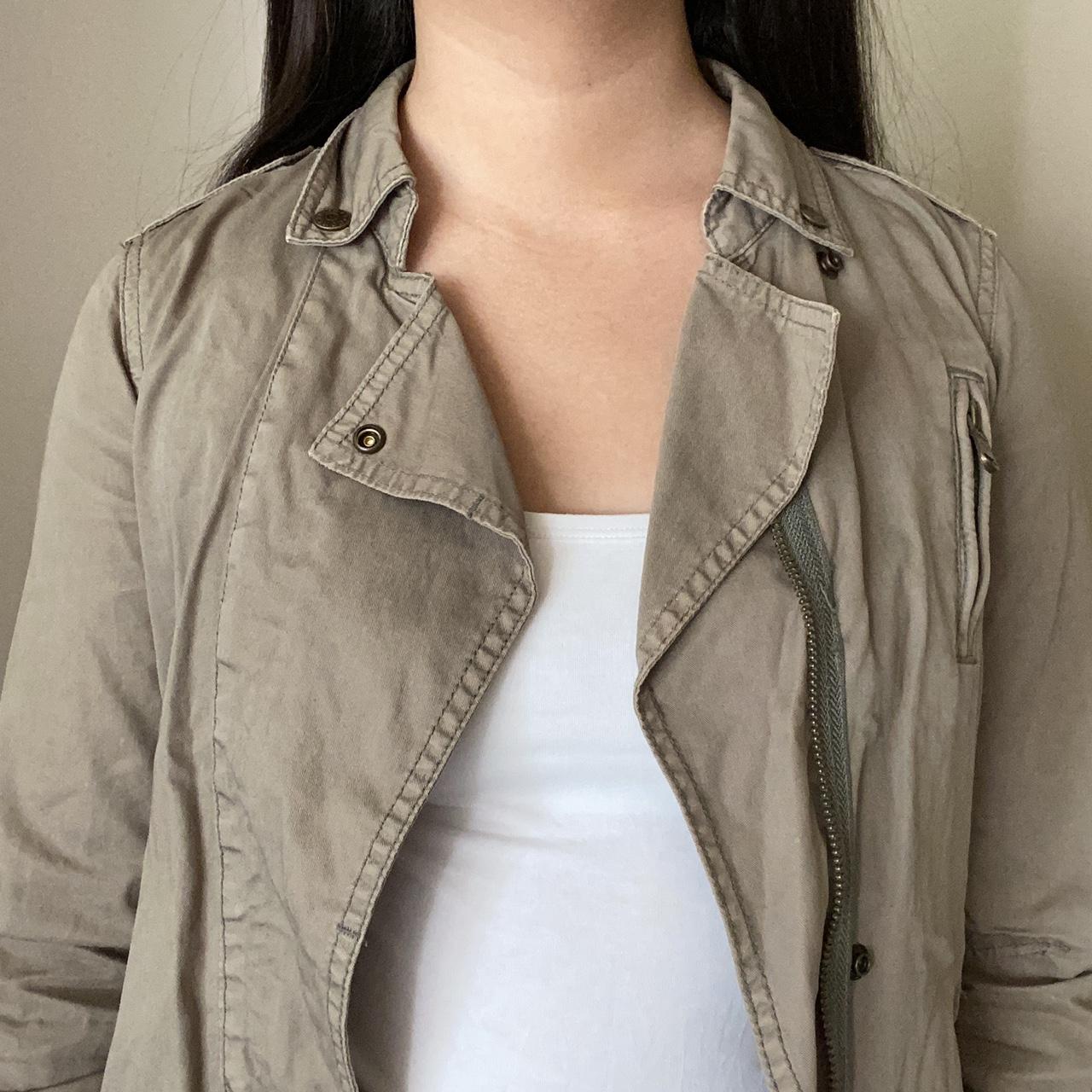 H&M olive green utility jacket in great... Depop