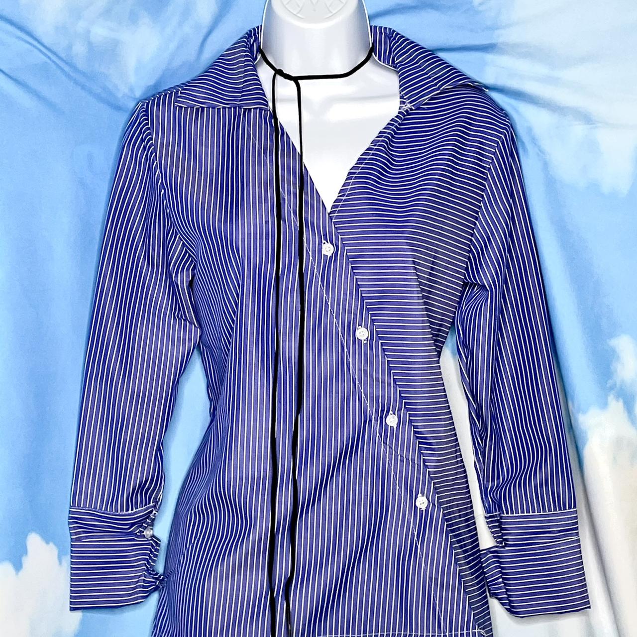 Hollister Button Down Pin Striped Shirt XS Blue - $10 - From ThriftnThreads